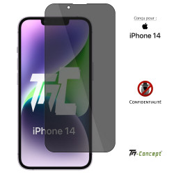 Apple iPhone 14 - Verre trempé Anti-Espions - TM Concept® - image couverture
