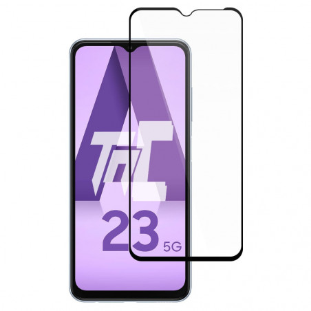 Samsung Galaxy A23 - Verre trempé intégral Protect - Noir - TM-Concept® - image principale