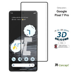 Google Pixel 7 Pro - Verre trempé incurvé 3D Silicone - TM Concept® - image couverture