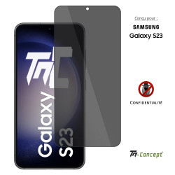 Samsung Galaxy S23 - Verre trempé Anti-Espions - TM Concept® - image couverture