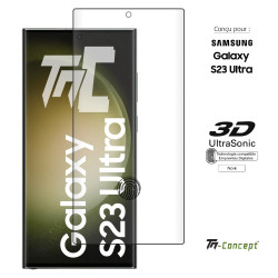 Samsung Galaxy S23 Ultra - Verre trempé 3D incurvé - TM Concept® - image couverture