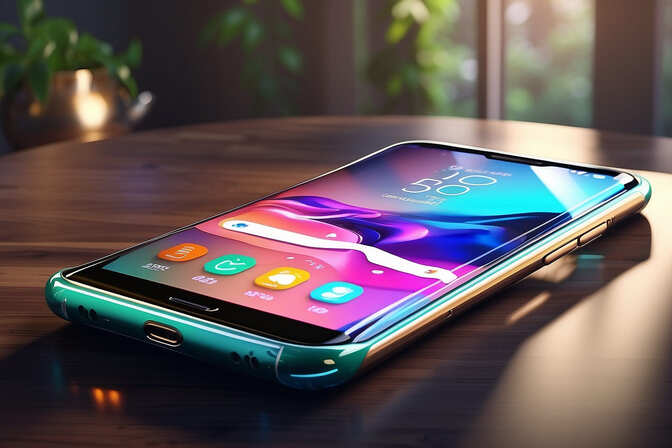 smartphone Samsung Galaxy avec un film de protection